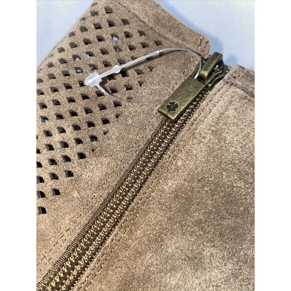 Lucky Brand Lakyn chunky leather open Toe Heel Bootie Ankle women 9 lagen boho - Picture 8 of 8